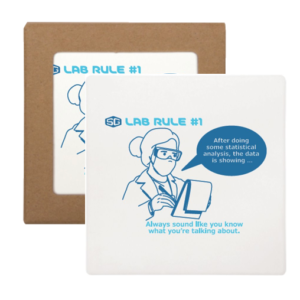 Science Labware Square Stone Coaster with Cork Backing