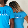 Women's and Men's Blue Short Sleeve Science T-Shirt