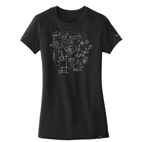 Women's Biology Labware Black Long Sleeve Science T-Shirt
