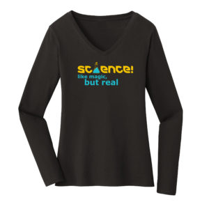 Women's Black Long Sleeve Science T-Shirt
