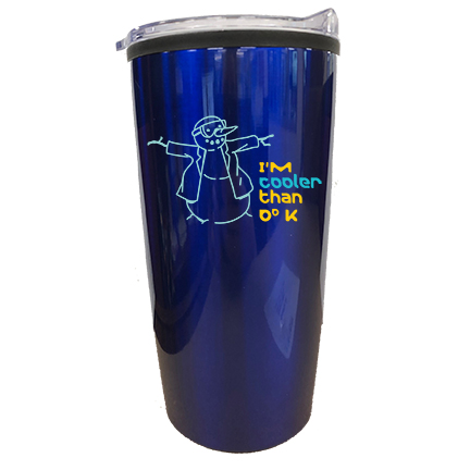 Stainless steel dark blue 20 oz. double wall tumbler