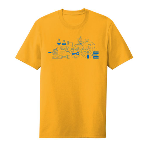 Men's Yellow Short Sleeve Research T-Shirt