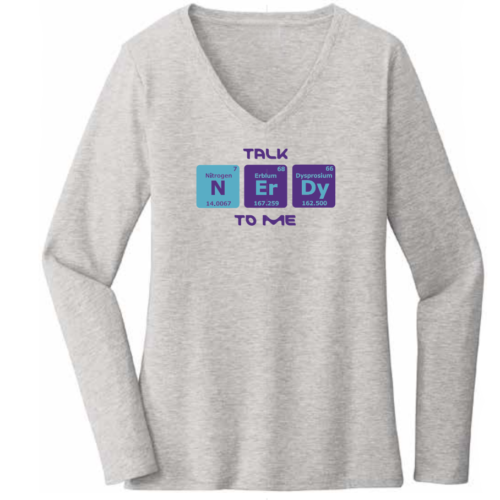 Women's Chemistry Gray Long Sleeve Science T-Shirt