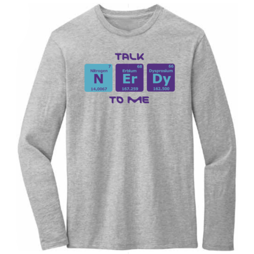 Men's Chemistry Gray Long Sleeve Science T-Shirt