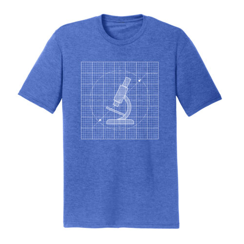 Men's Biology Labware Blue Long Sleeve Science T-Shirt