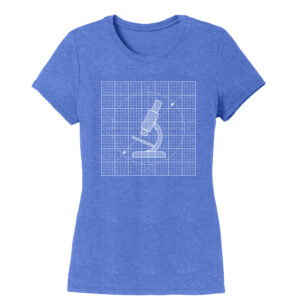 Women's Biology Labware Blue Long Sleeve Science T-Shirt