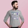 Men's Biology Labware Gray Long Sleeve Science T-Shirt