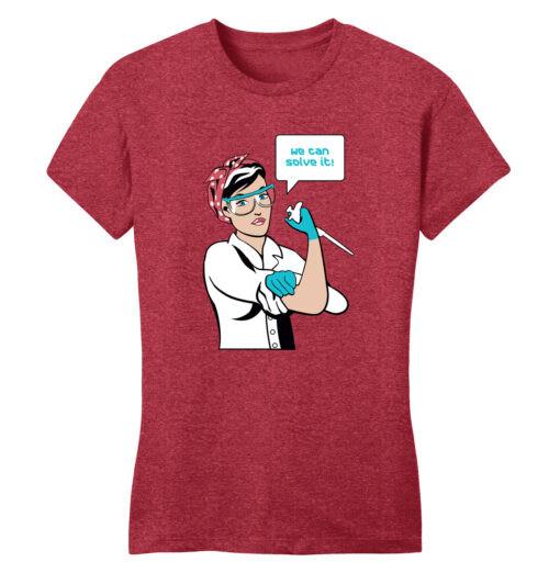 Rosie the Riveter Science tee with pipette