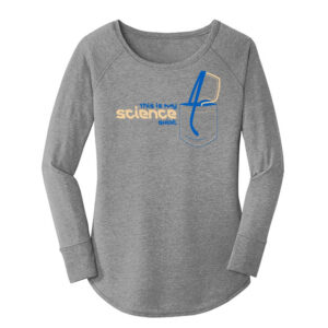 Women's Biology Labware Grey Long Sleeve Science T-Shirt