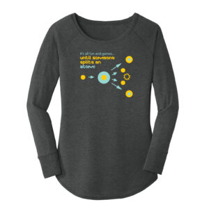 Women's Chemistry Black Long Sleeve Science T-Shirt