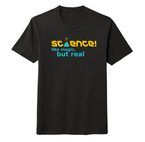 Mens Black Short Sleeve Science T-Shirt