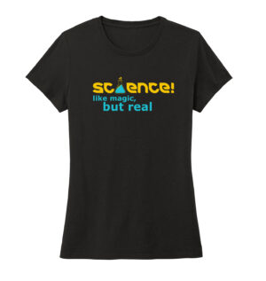 Womens Black Short Sleeve Science T-Shirt