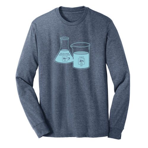 Argon Mens Science Chemistry Blue Frost Long Sleeve T-Shirt