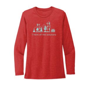 I Have the Solutions Womens Science Researcher Rise Up Red Long Sleeve T-shirt