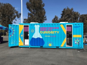 The Curiosity Cube shipping container